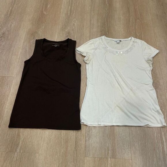 Gap, Banana Republic & Danskin now, T-Shirt & Tank Top Lot of 6, Women’s S/M - Picture 2 of 16